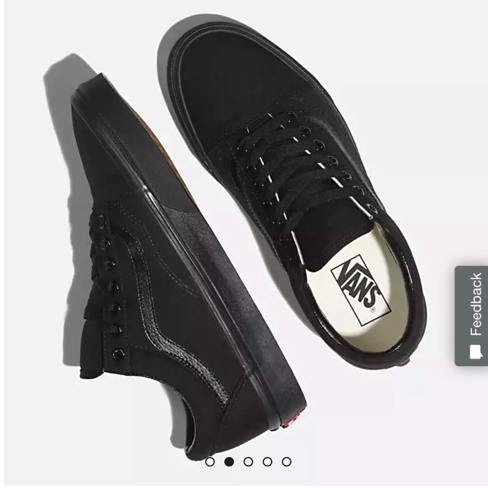 Vans CANVAS OLD SKOOL Black/Black UNISEX women size 8.5 men size 7